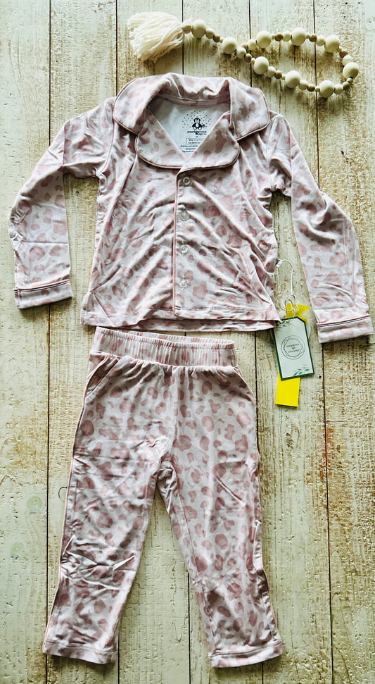 Pink Leopard Bamboo Jammies (2 Piece)