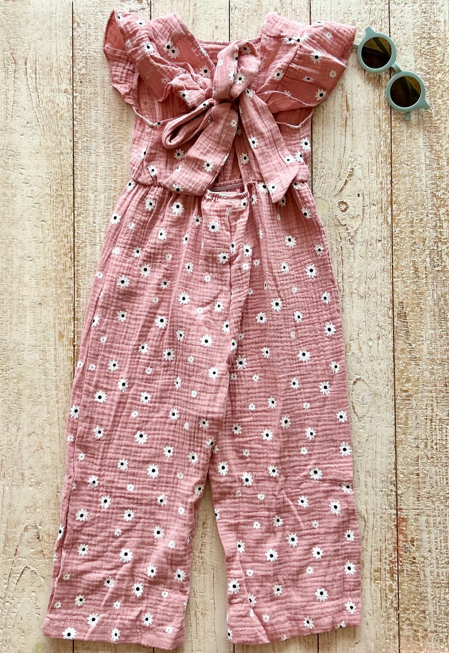 Pink Jumpsuit Bow Back