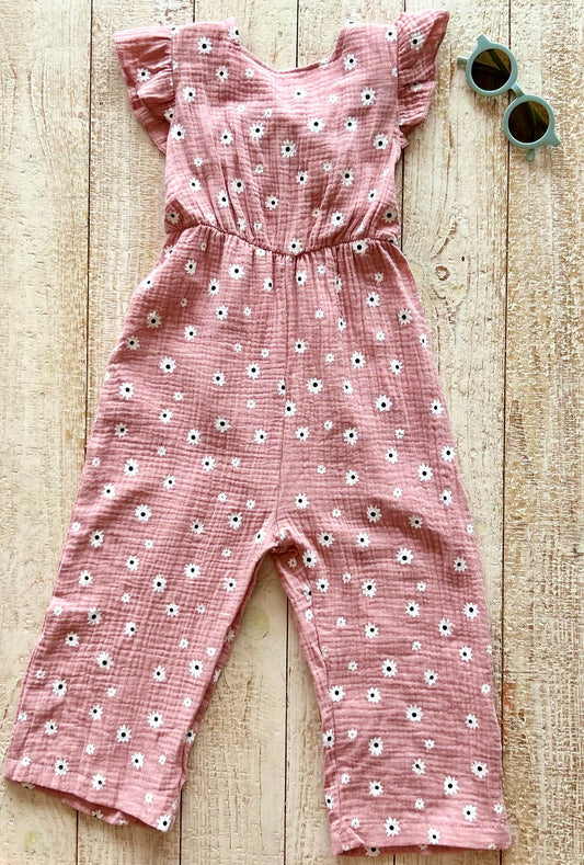 Pink Jumpsuit Bow Back