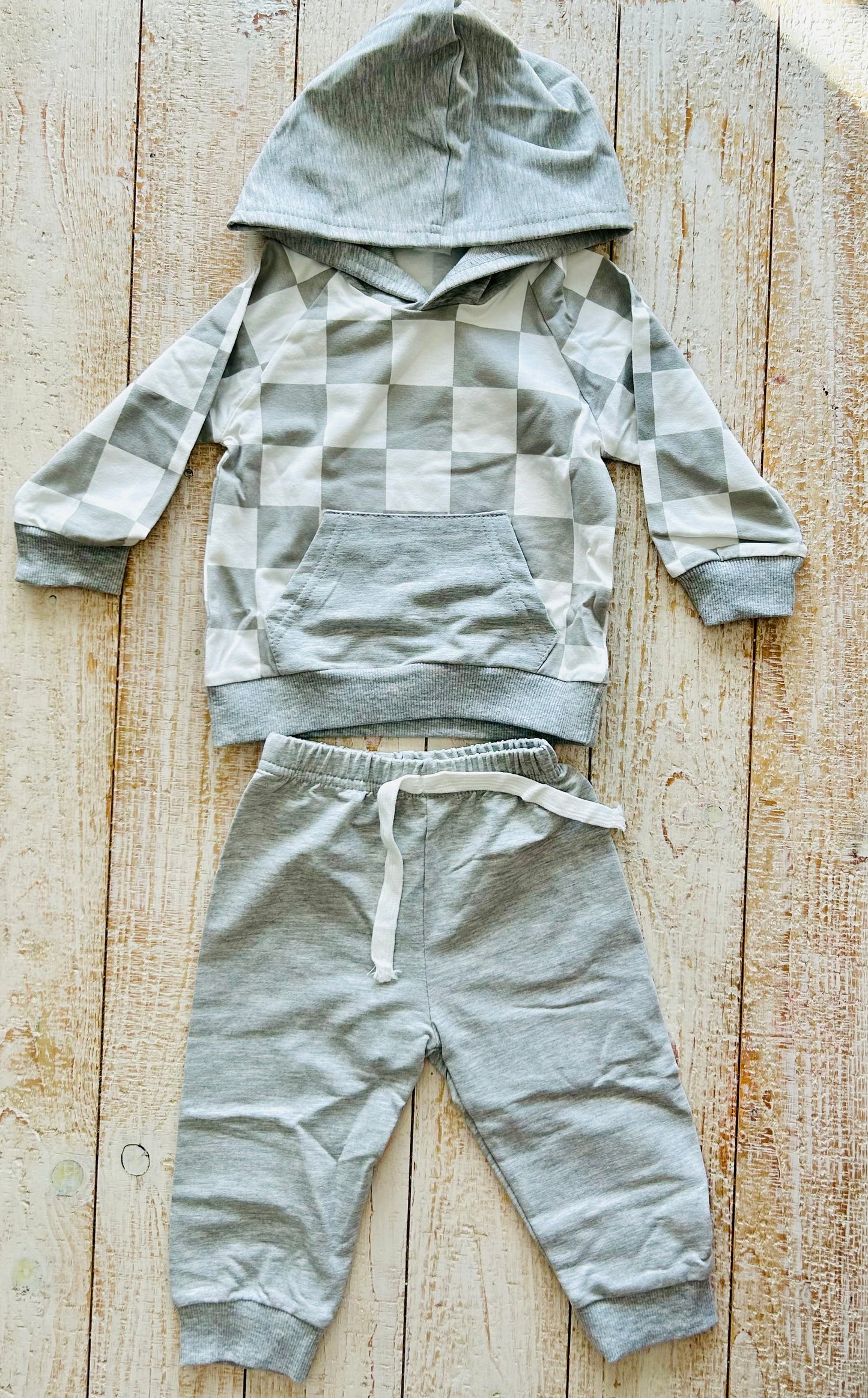 Grey Checker Sweats