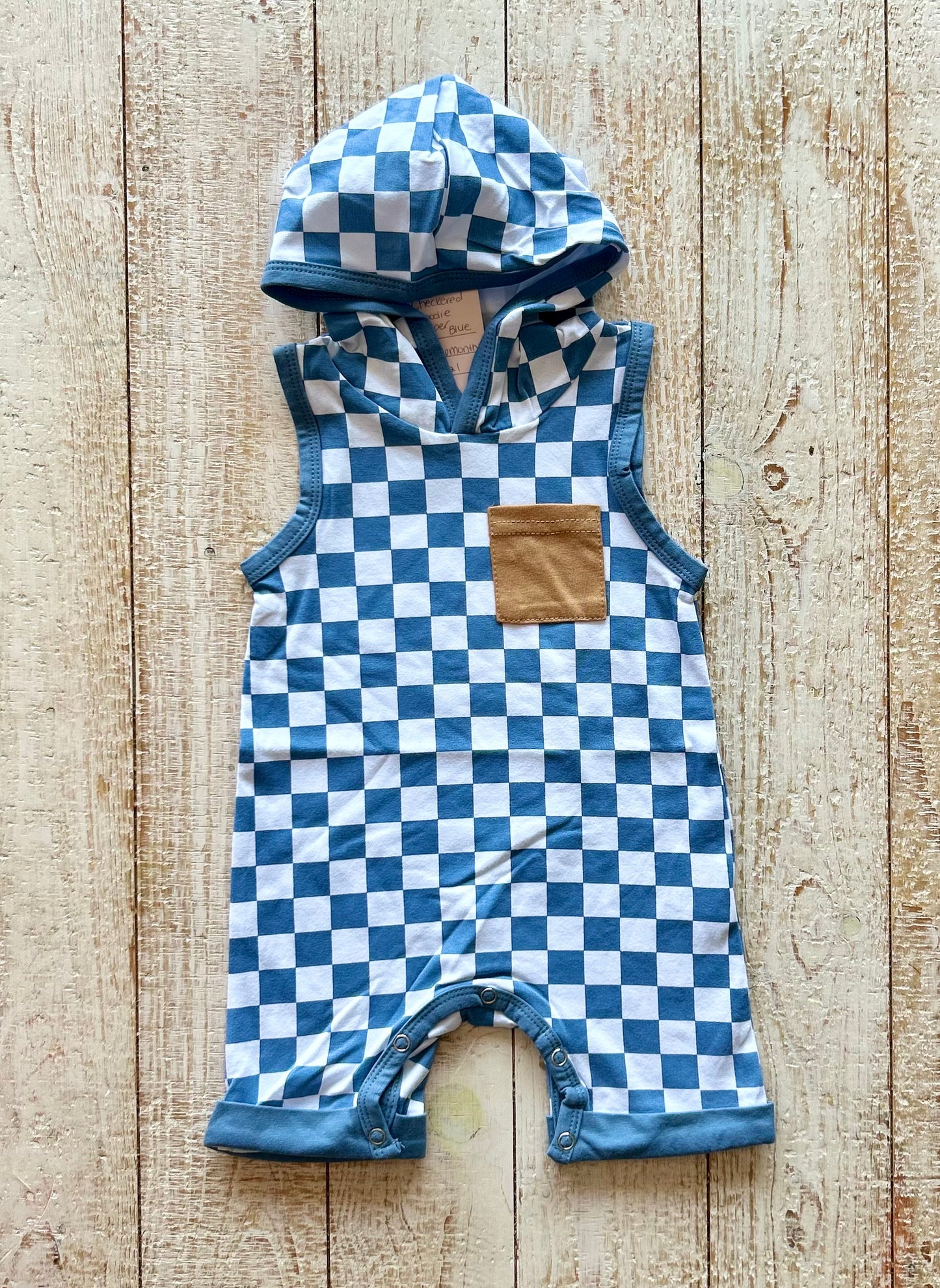 Checkered Hoodie Romper