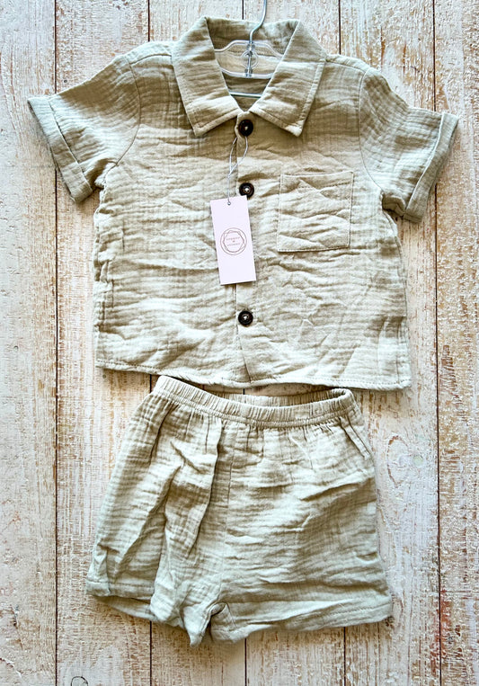 Muslin Cotton 2 Piece Cream