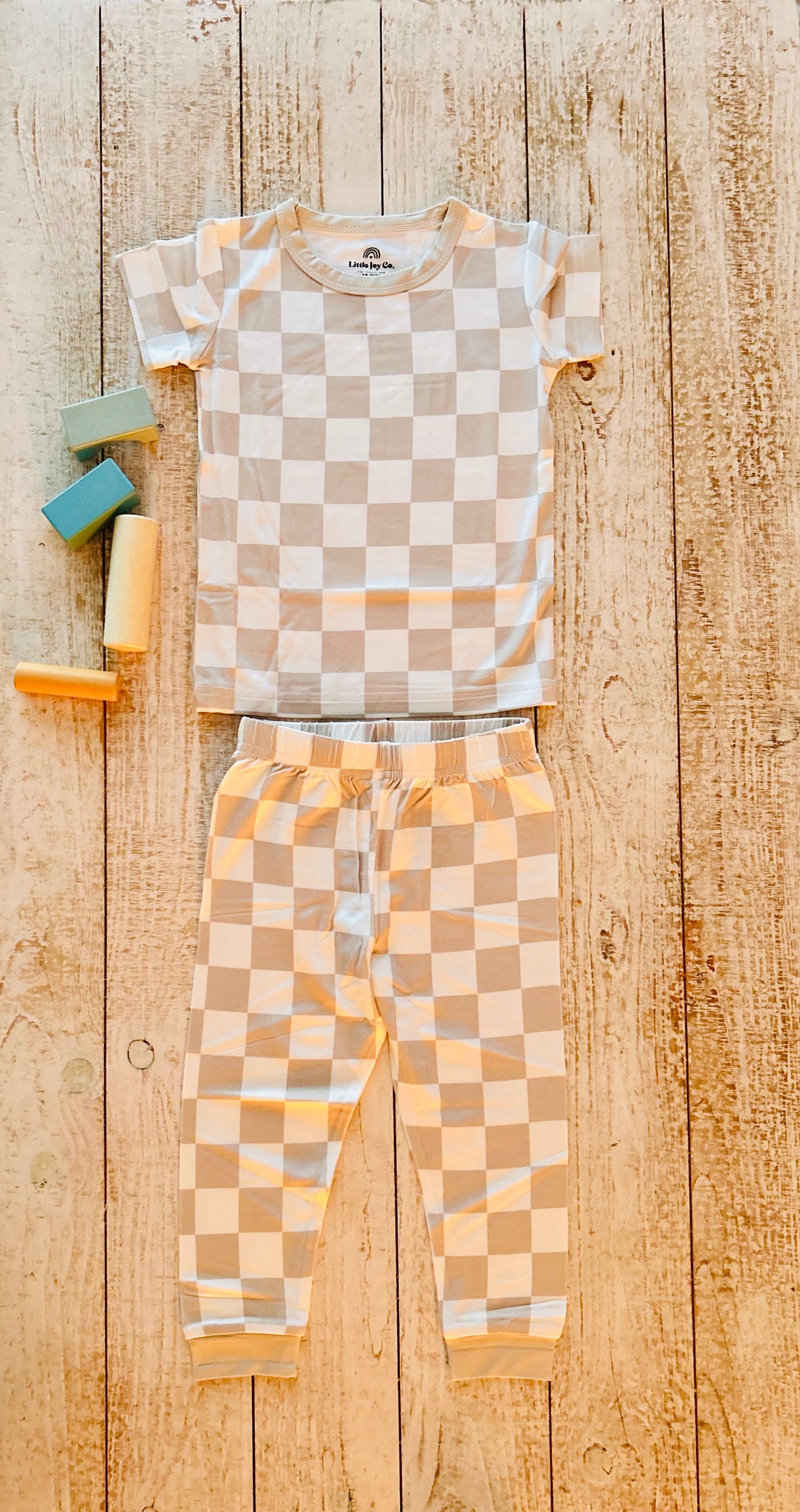 Neutral Checker 2 Piece Jammies