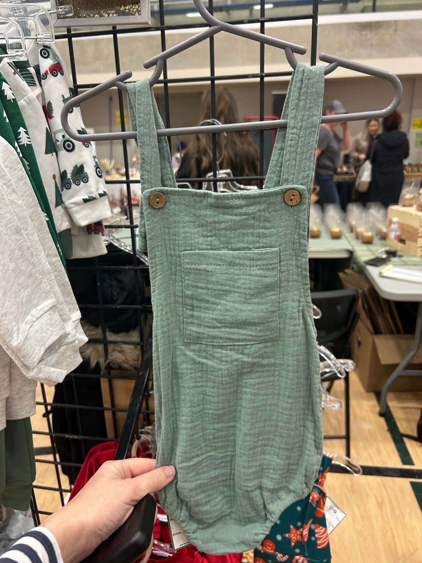 Cross Back Cotton Romper